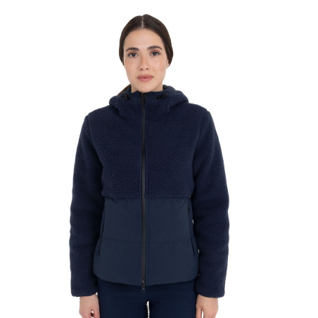 Damen-Daunenjacke mit Teddy-Einsätzen Equestro