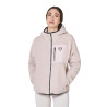 Damen-Teddyfleece-Hoodie mit Reißverschluss Equestro - Gefilztes Violett / Schwarz