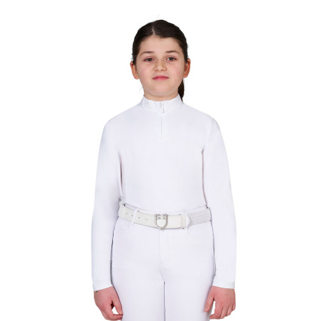 Turnierpolo für Mädchen mit Micromesh-Einsätzen Equestro Kinder