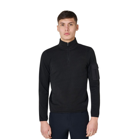 Herren-Fleecepullover mit hohem Kragen und 3/4-Reißverschluss Equestro
