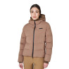 Damen-Daunenjacke mit Kapuze Equestro - Tabakbraun
