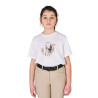 Mädchen T‑Shirt Born To Be Wild aus Baumwolle Equestro Kinder - Weiß