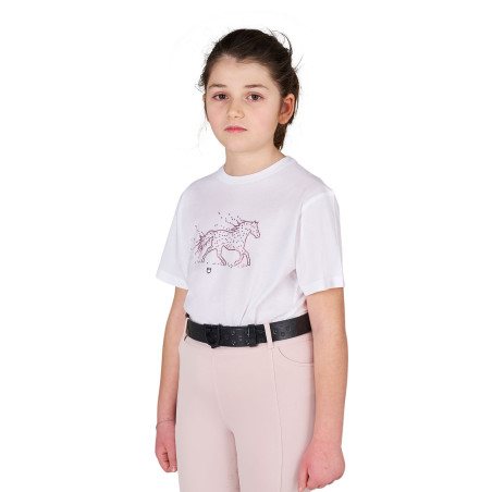 Mädchen-T-Shirt Stone Horse aus Baumwolle Equestro Kinder