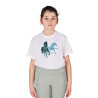 Kinder-T-Shirt aus atmungsaktiver Baumwolle Equestro - Weiß