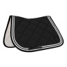 Springschabracke Double Stripes aus technischem Gewebe Equestro - Schwarz