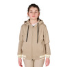Unisex-Kapuzenjacke für Kinder mit Reißverschluss vorne Equestro - Kopfsteinpflaster / Antikweiß
