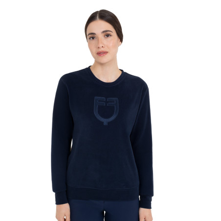 Damen-Sweatshirt mit Rundhalsausschnitt aus Fleece Equestro