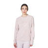 Damen-Sweatshirt mit Rundhalsausschnitt aus Fleece Equestro - Violett gefilzt