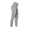 Damen-Leggings mit hoher Taille mit Gürtelschlaufen und Strass Equestro - Frostgrau