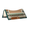 Konturgeformtes Sattelpad mit Wolldecke 34x36 Platinum Pro - Grün / Braun / Weiß
