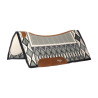 Konturgeformtes Sattelpad mit Wolldecke 34x36 Platinum Pro - Grau / dunkelgrau / Weiß