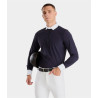 Aeris Herren-Langarm-Reitturniershirt Horse Pilot - Dunkle Nacht