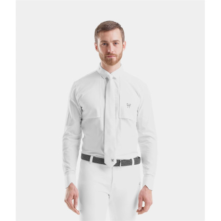 Design Herren-Langarm-Turnierhemd Reitsport Horse Pilot