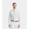 Design Herren-Langarm-Turnierhemd Reitsport Horse Pilot - Weiß