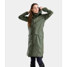 Lange wasserdichte Raintech-Jacke Horse Pilot Damen - Waldnacht