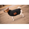 Paddock Diagonal Fleece-Hundedecke - Schwarz
