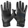 Leder- und Mesh-Handschuhe Damen Horze - Schwarz