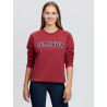 Damen-Sweatshirt LeMieux mit Rundhalsausschnitt im Varsity-Stil Vida - Russet