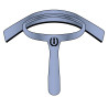 Gebogener PVC-Schweißmesser mit Gummi Imperial Riding - Morgenblau metallic
