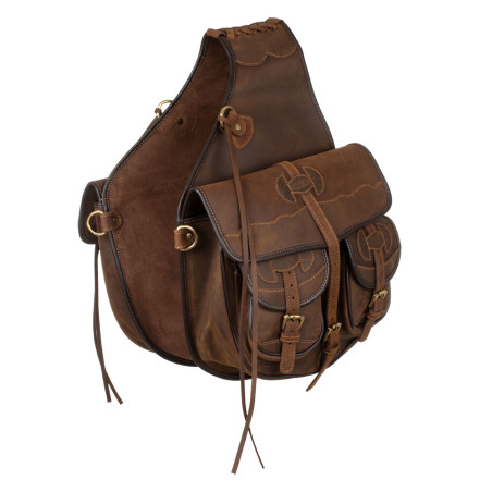 Satteltaschen für Westernsattel aus verziertem Leder von Pool’s