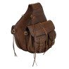 Satteltaschen für Westernsattel aus verziertem Leder von Pool’s - Dunkelbraun