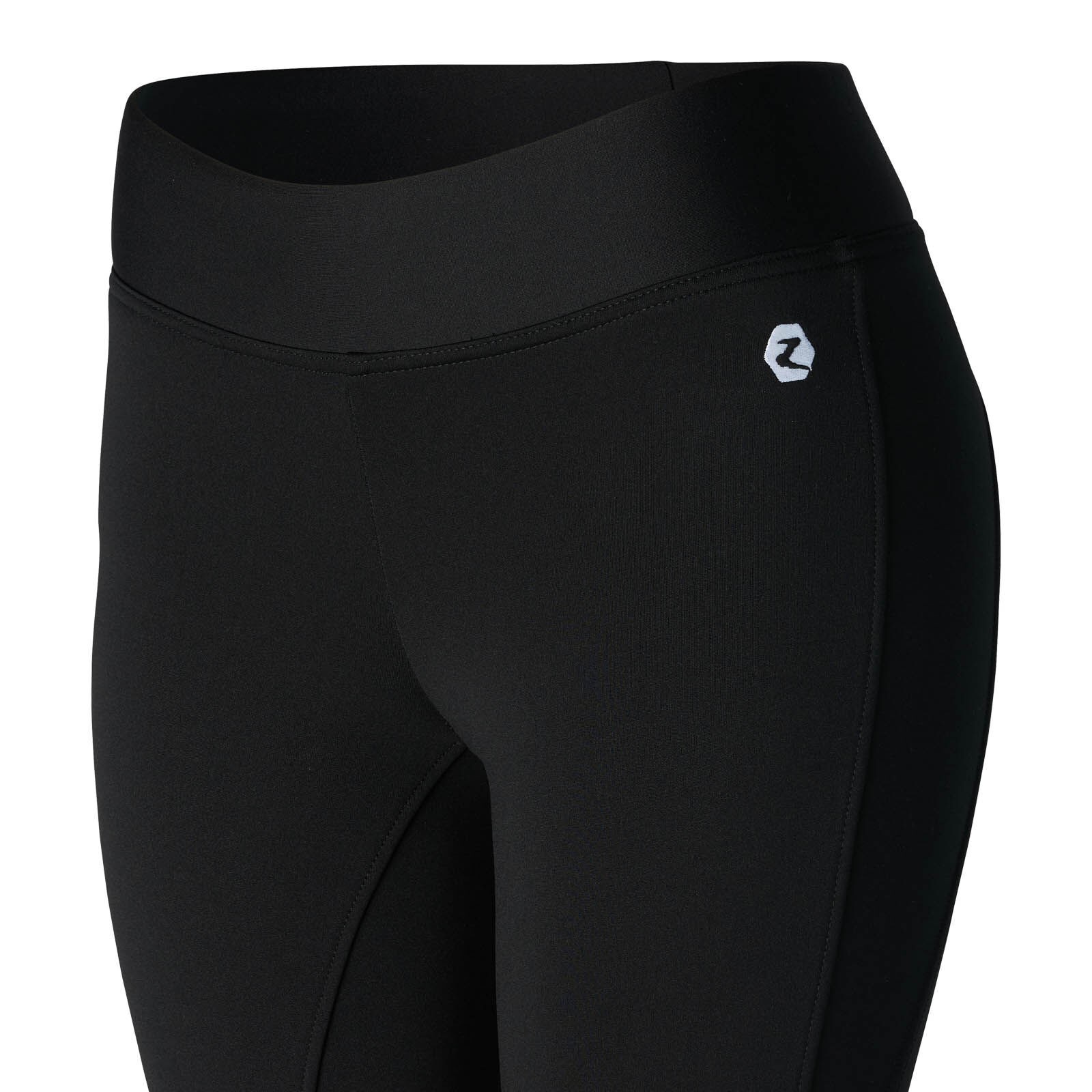 Thermoleggings Horze Active Damen mit Kniebesatz Schwarz