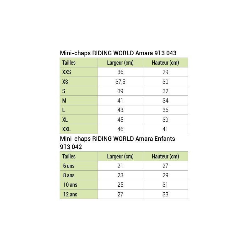 Mini-chaps Riding World Amara Marron