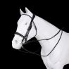 Trense Acavallo Gioconda Leder Doppelte Zügel - Schwarz