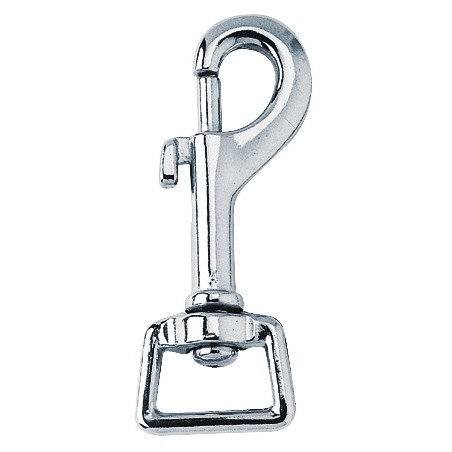 Karabinerauge 20 mm quadratisch vernickelter Stahl