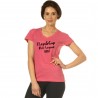Damen-T-Shirt Rafaela Flags & Cup - Fuchsie