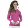 Damen-Langarm-Poloshirt Clorinda Flags & Cup - Fuchsie