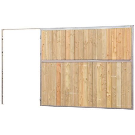 Frontwand für Pferdebox aus Massivholz 4 m (ohne Tür) La Gée