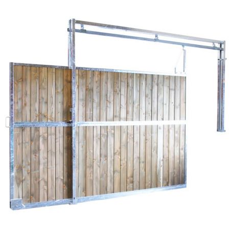 Schiebbare Boxentrennwand aus Massivholz 3,5 m La Gée