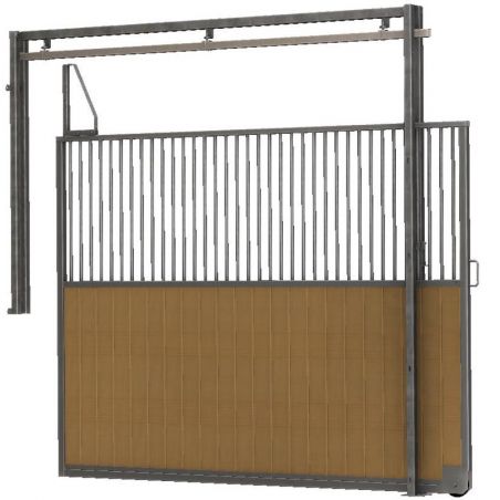 Schiebbare Boxenabtrennung Gitter/Holz 4 m La Gée