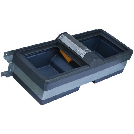 Doppeltränke Polybac 72M mit Innenrand und Befestigungshalterung La Gée