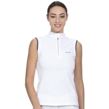 Wettkampf-Poloshirt Equit'M ohne Ärmel für Damen