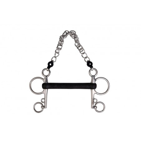 Pelham-Gebiss Metalab harte Gummistange