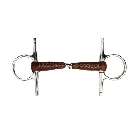 Gebiss mit Nadeln Metalab Pinchless mit Leder ummantelt 20 mm