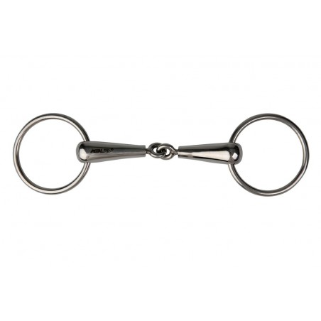 Zwei-Ring-Gebiss Metalab Pinchless mit durchgehendem Mundstück