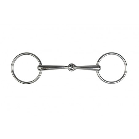 Gebiss 2 Ringe Metalab durchgehendes Mundstück 13 mm