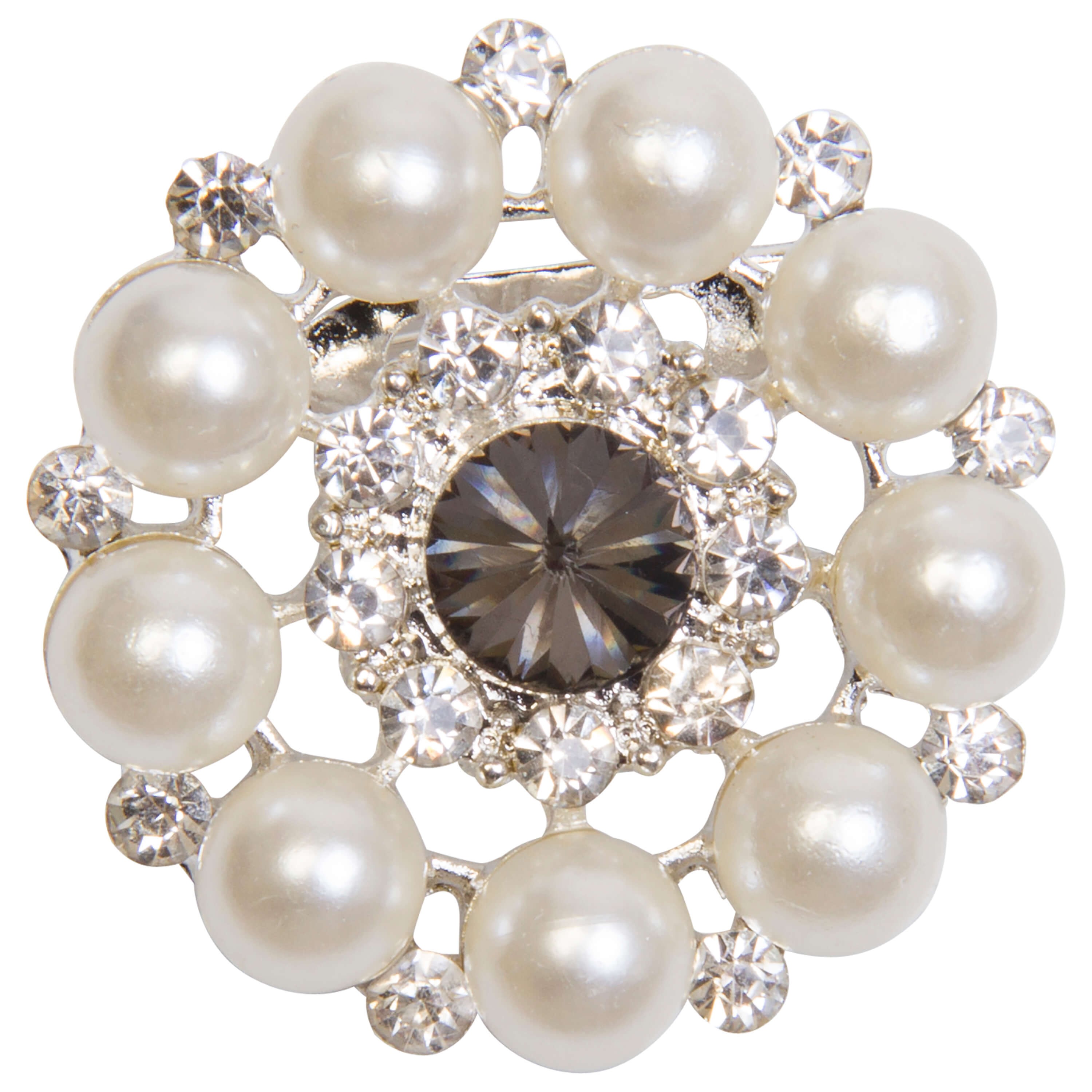 Krawattennadel Imperial Riding Crystal Perle Wei&szlig;