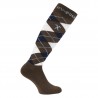 Argyle Socken HV Polo - Teak / marineblau / naturfarben