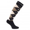 Argyle Socken HV Polo - Schwarz / Taupe / Creme
