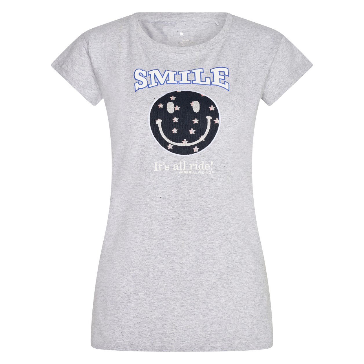 T-Shirt Imperial Riding Smiley Stars Graue Heide