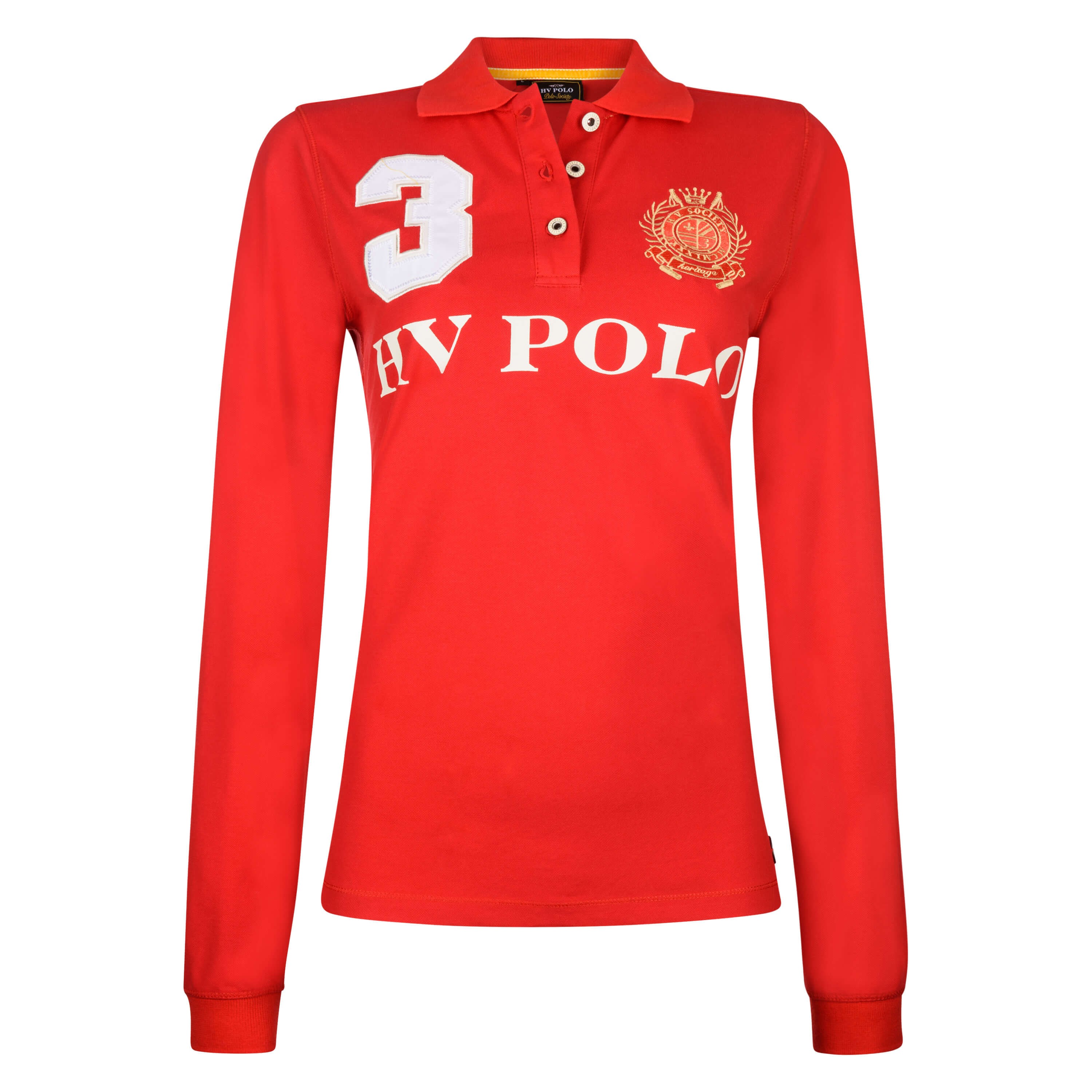 Langarm-Polo Favouritas EQ HV Polo Flamme Rot