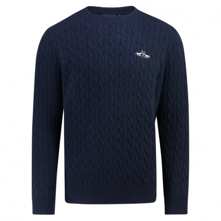 Zopfmuster-Pullover Herren HV Polo Classy