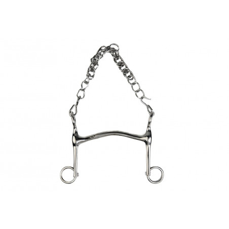 Gebiss mit Kandarenmundstück Metalab hohler Kanon