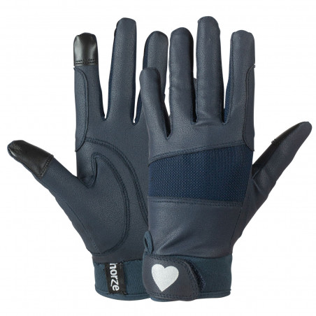 Handschuhe Horze mit schimmerndem Herzaufdruck für Kinder