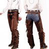 Lakota Western-Chaps aus Wildleder mit Fransen - Braun