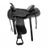 Vielseitiger Western-Trail-Sattel Red Horns - Schwarz